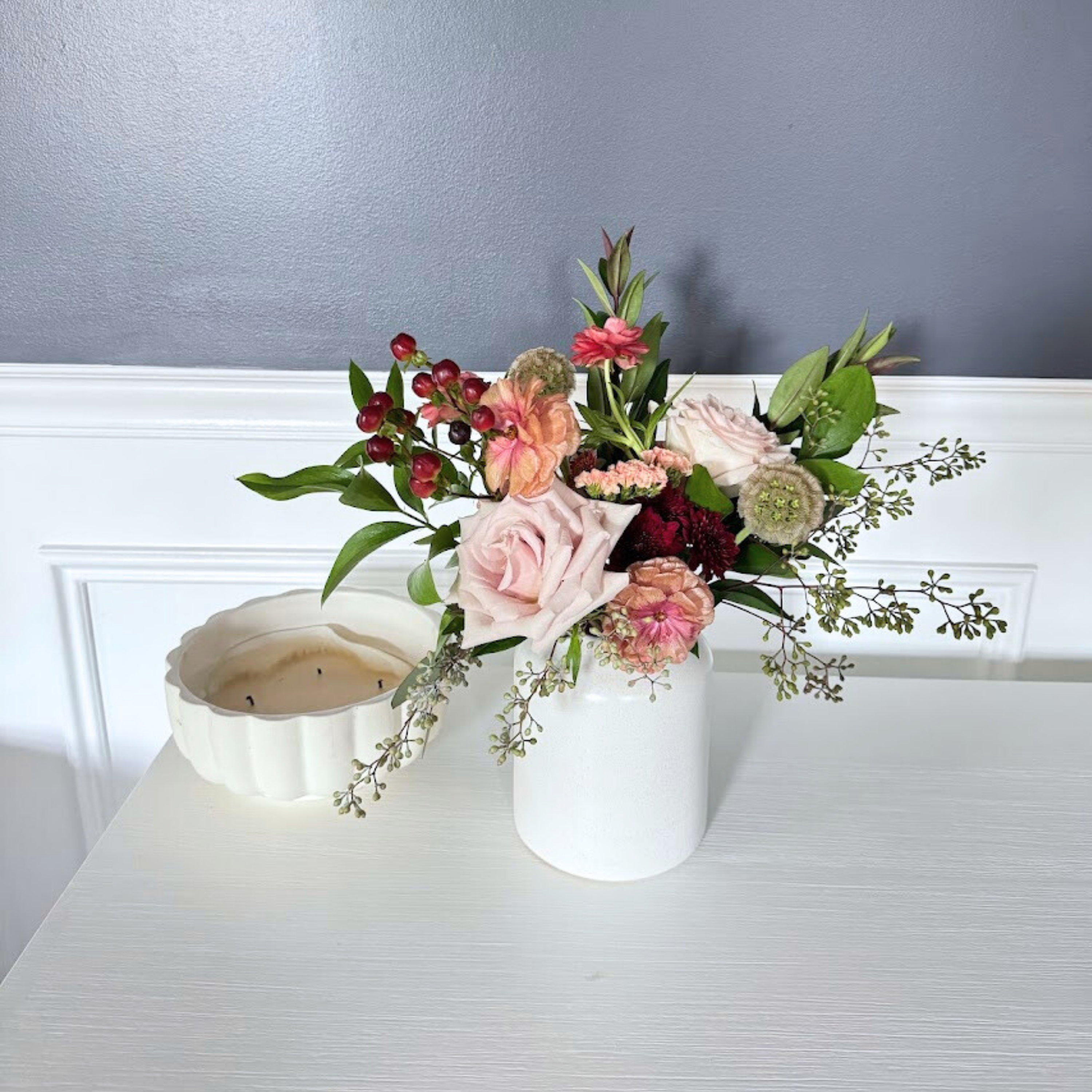 Thanksgiving Floral Arrangement - the Graceful Garden Vase