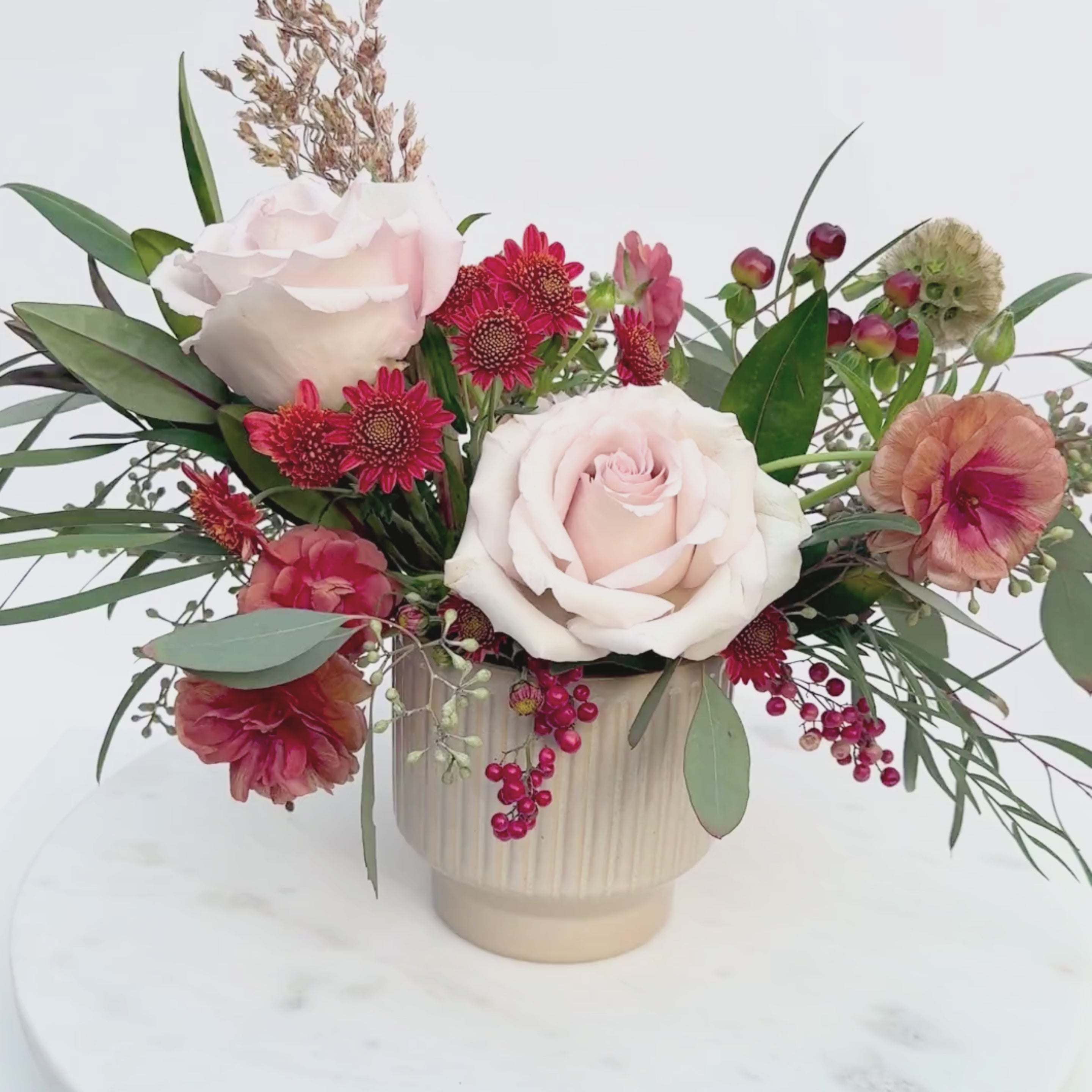 Low and Lush Thanksgiving Floral Arrangement